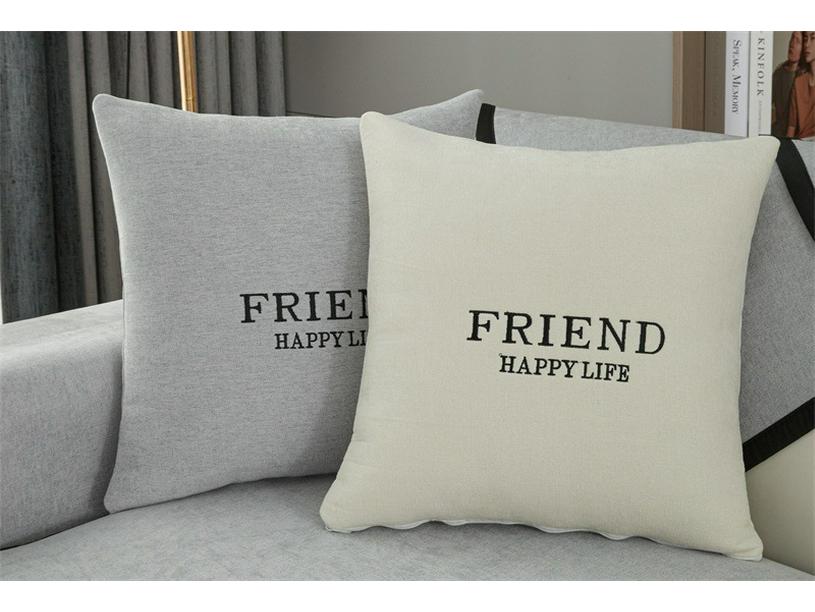 Vier Jahreszeiten Universal-Sofakissen: Einfarbige Stickerei, rutschfest, moderner Rückenlehnenbezug