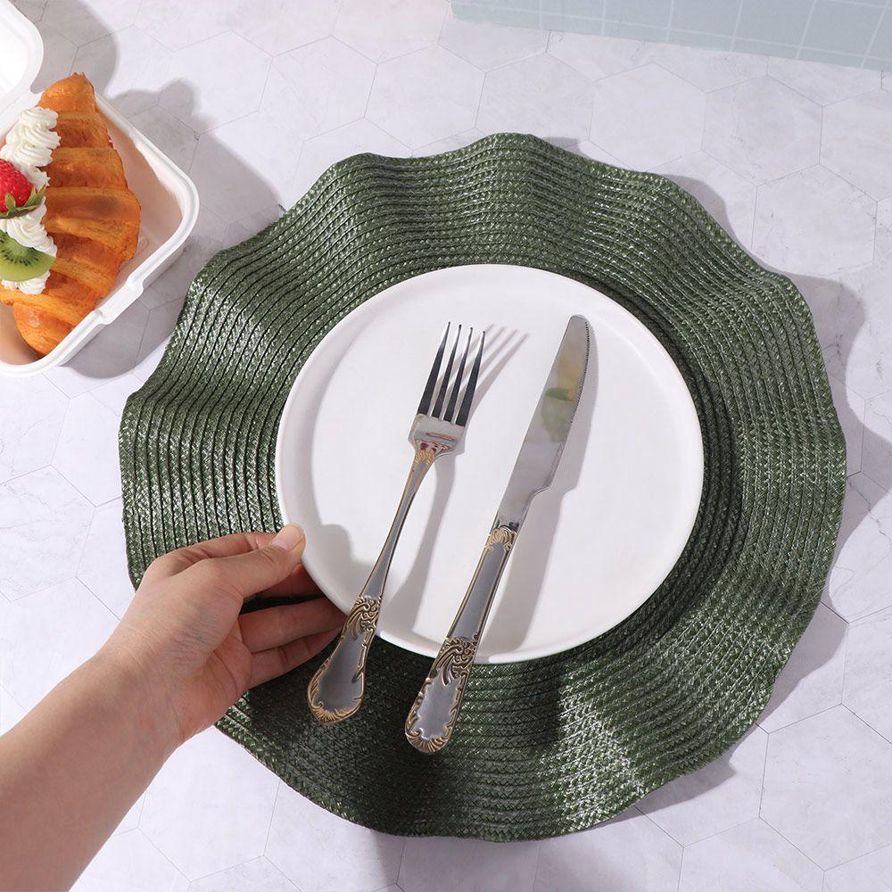4Pcs Washable Table Mat Heat-resistant Coaster Household Braided Placemat  Party