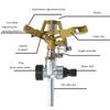 Heavy Duty Lawn Sprinklers Head with Nozzles 360 Degree Large Coverage Pattern Watering Sprinklers for Garden Irrigation