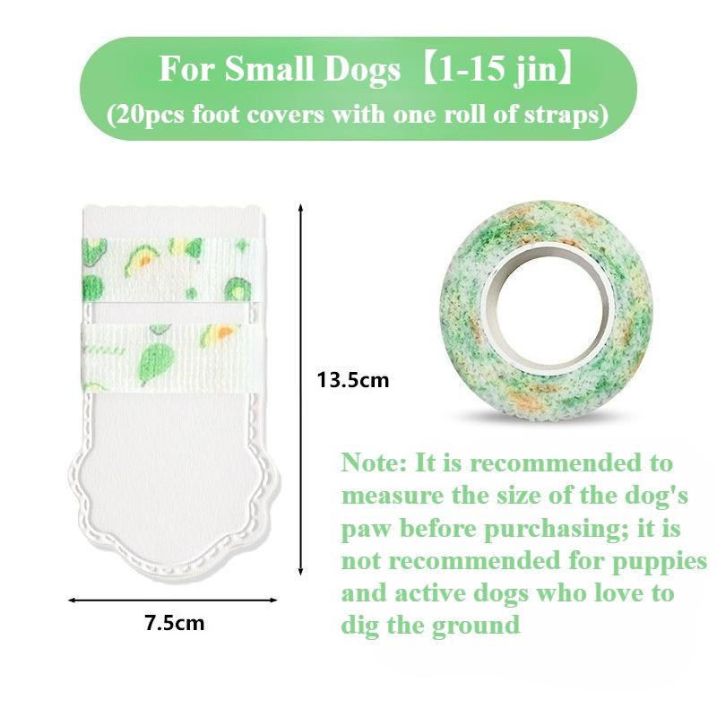 

20/40Pcs Disposable Pet Shoe Covers Pet Boots for Going Out Waterproof & Non-slip Non-woven No-wash Dog Shoes Pet Dog Shoes 20Pcs