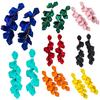 1 Pair Shining Elegant Women Earrings Ornament Rose Petal Long Tassel Drop Earrings Jewelry Accessory