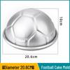 8-Inch Football Cake Mold & 6-Inch Anodized Hemisphere Baking Tool - Spherical Chiffon Cake Base for Cartoon Designs
