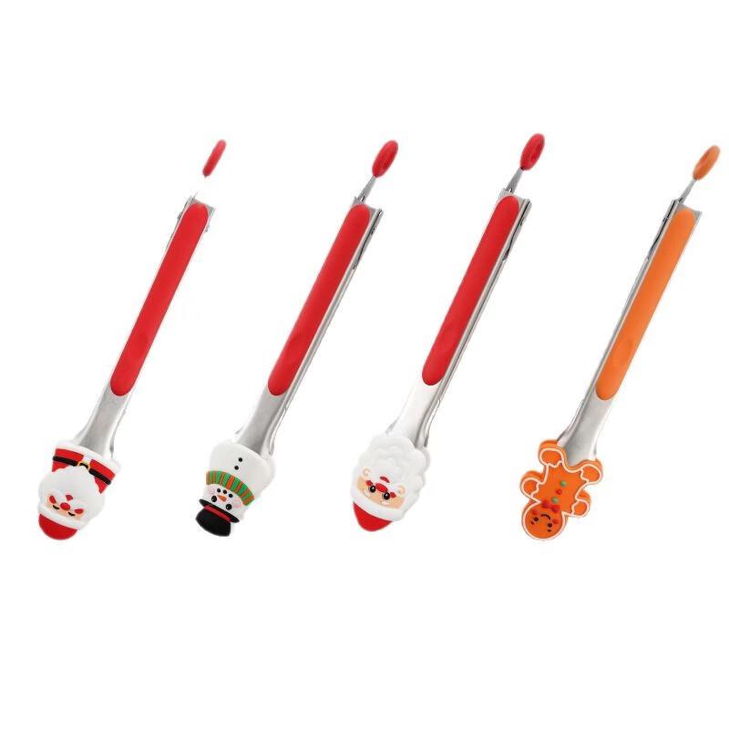 Christmas Snowman Silicone Food Tongs Set
