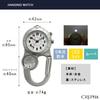 CREPHA Pocket Watch, Carabiner Watch, Analog, Waterproof, Nylon Strap, White, CB-A4151-WTS