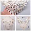 1Pc Gold White Lace Fabric Flower Lace Neckline Collar Embroidery Lace Trimming DIY Applique Sewing Lace Fabric