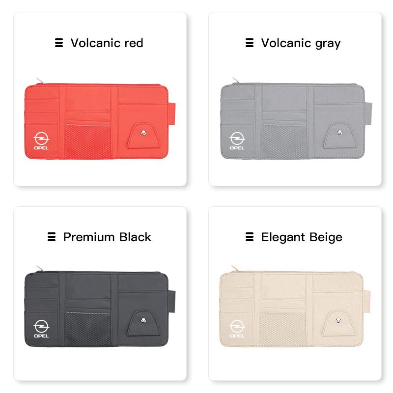 PU Leather Car Sun Visor Organizer Bag Storage Accessories For Opel Astra Grandland Corsa Mokka Frontera Insignia Zafira Vivaro DP2