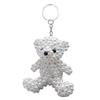 Faux Pearl Bear Rabbit Keychain Pendant Handmade Braided Lightweight Charm Key Chain Backpack Bag Accessory
