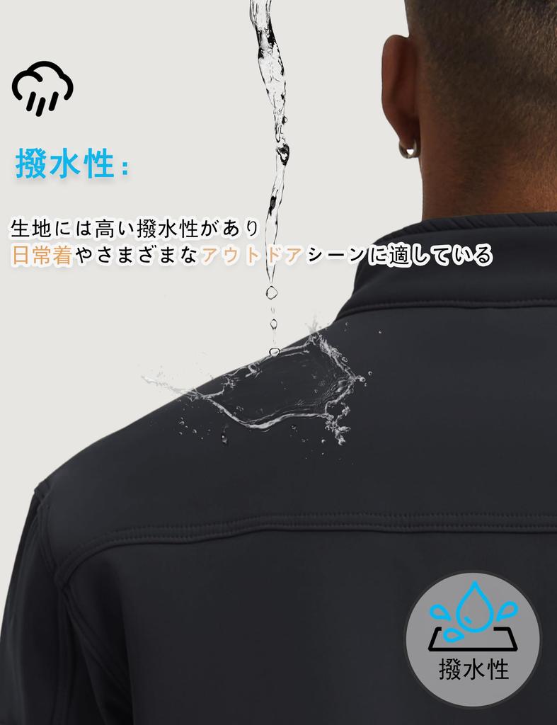 TACVASEN Men's Loose-Fit Workwear, Warm and Cold Weather Outerwear, Thick, Mountain, Outdoor Activities, Casual, Stylish, Airsoft, Black, Size L