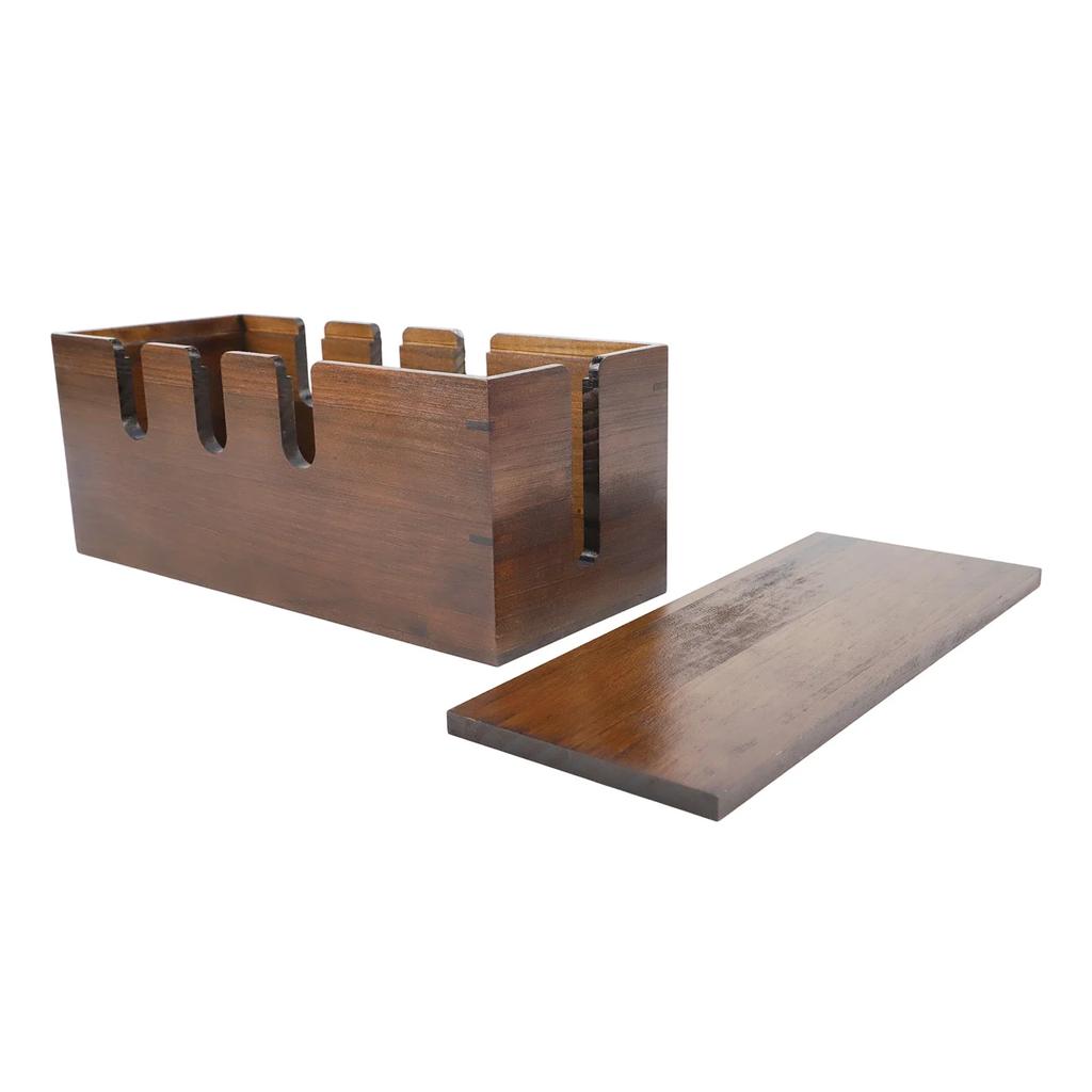 1PC Storage Box 31*13*12cm Creative Solid Wood Storage Hub: Organize Cords Storage Solution For Wires/set-top Boxes Accessories