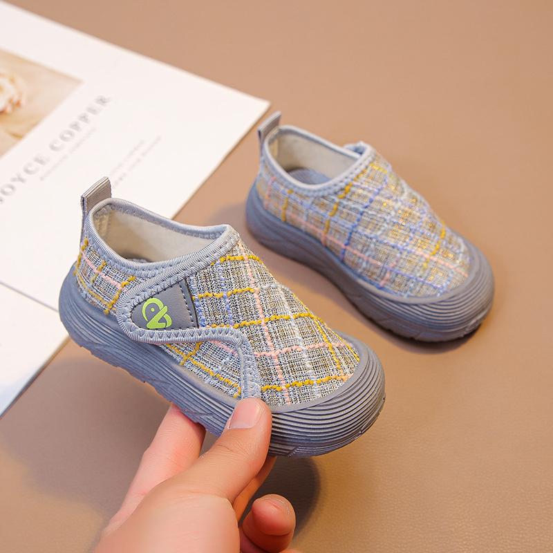 Wide-Fit Canvas Shoes for Kids, Breathable Spring/Summer, Soft Sole, Boys and Girls' Indoor Shoes