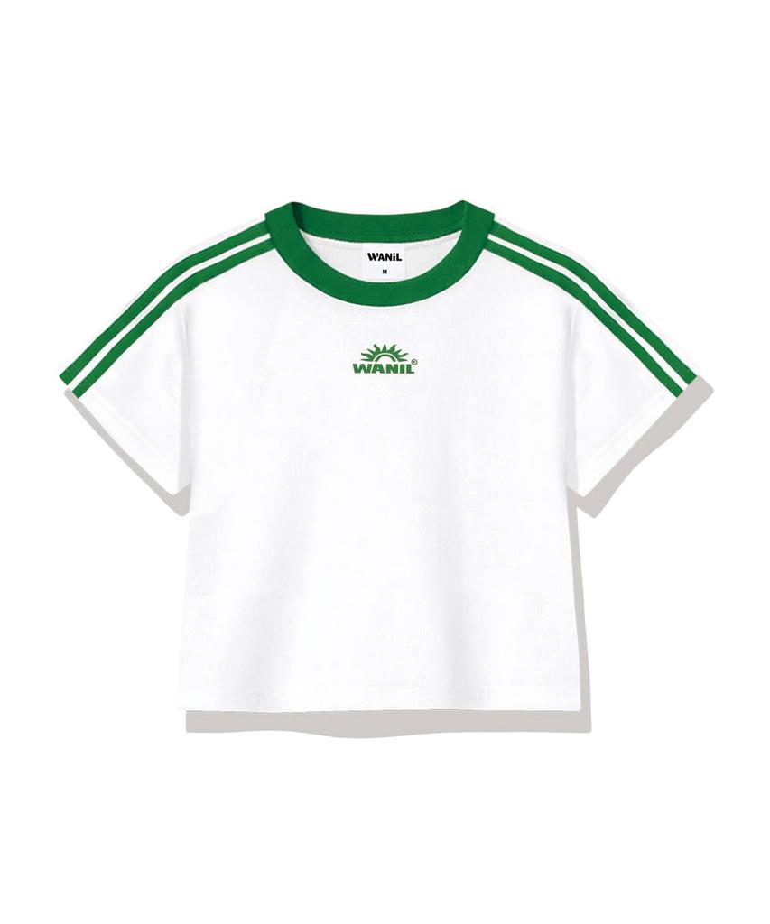 Wenil Sun Logo Semi-Crop Track Short Sleeve T-Shirt 6 Colors [Wase_6002]