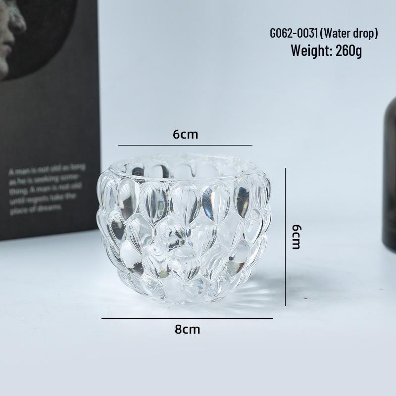 Nordic Glass Candlestick - Elegant Tea Light Holder for Weddings & Home Decor