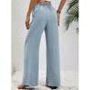 Women's Casual French Comfortable Straight Leg Wide Leg Pants with Pockets for Women