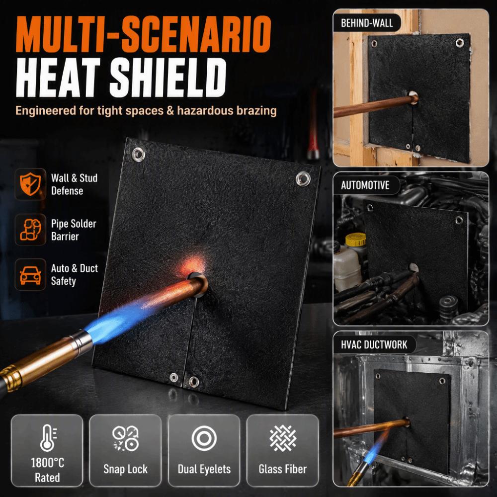 Black Color Welding Blanket 5mm Thick Heat Shield Mat Durable Fireproof Welding Mat Plumbing Work