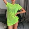Women Mesh Bikini Cover Up Sexy Fishnet Bodysuit Summer Beach Dress Swimwear Suit