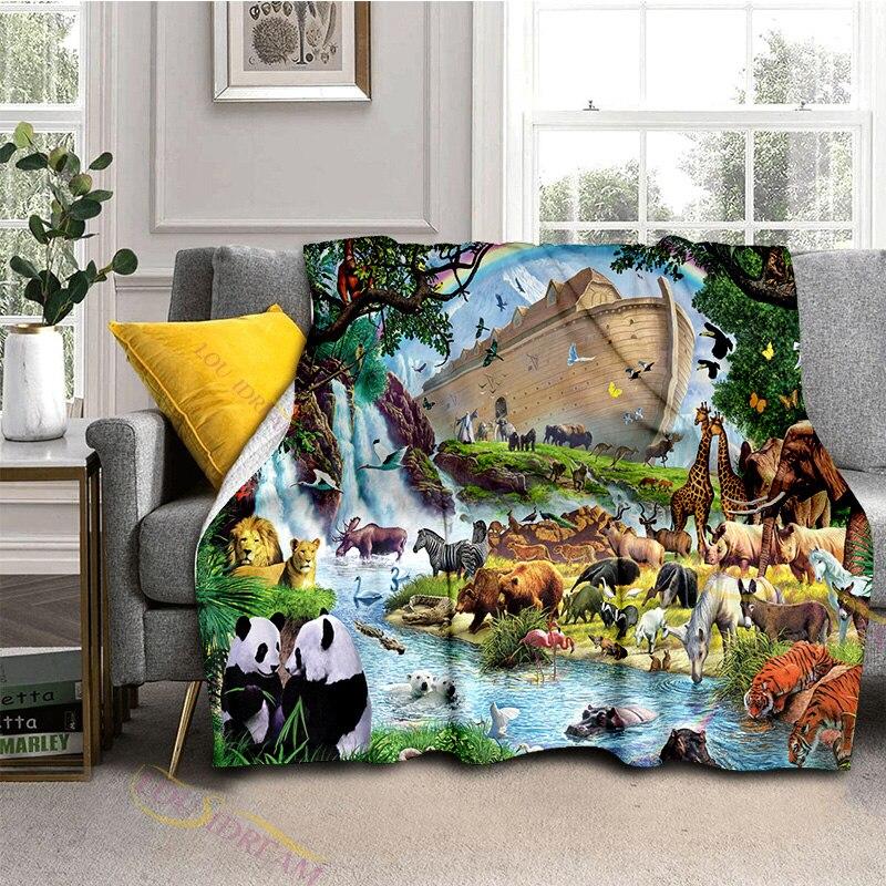 Galaxy Animal Tiger Print Fluffy Blanket Home Decoration Suitable for Living Room Bedroom Office Office Travel Blanket