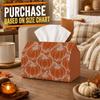1pc Minimalist Botanical Nature Tissue Box - Harvest Napkin Dispenser, Two Sizes Available Made of Durable Polyester, Decorated with Pumpkin Harvest, 