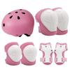 Conjunto de Equipamento de Proteção para Patins de Rodinhas Infantil de 7 Peças: Protetores de Joelho, Pulso e Capacete