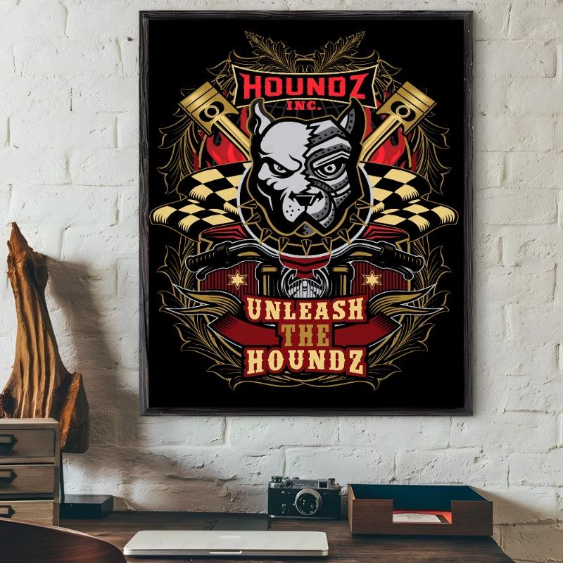 H-Hells A-Angels Moto Cool Skull Poster Sticky Wall Art Printing Waterproof Home Living Bed Room Bar Aesthetic Decor