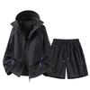 Outdoor ice silk sunscreen clothing men's summer UV protection UPF10 + casual loose sports couple sunscreen clothing set