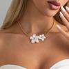 Fashion Flower Necklace for Women, Summer Multifunctional Enamel Petal Necklace, Party Jewelry Accessories, Exquisite Gifts