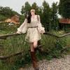 Lantern Sleeve Sweet French Temperament Short Dress, 2026 Spring/Summer Collection
