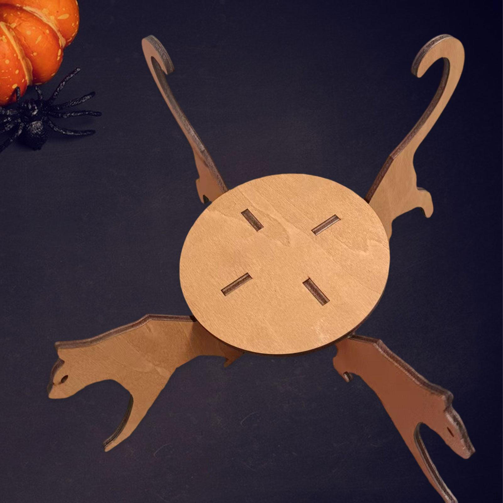 

Cat Silhouette Plant Stand Display Rack Decorative Indoor Outdoor Wooden Flower Pot Holder for Hotel коричневый