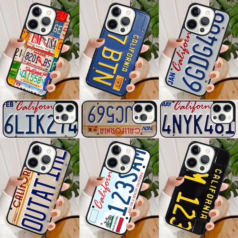 PLATE LICENSE CALIFORNIA Phone Case For iPhone 17 Air 16 15 14 Max Plus 11 12 13 Pro Max Phone Cover Coque