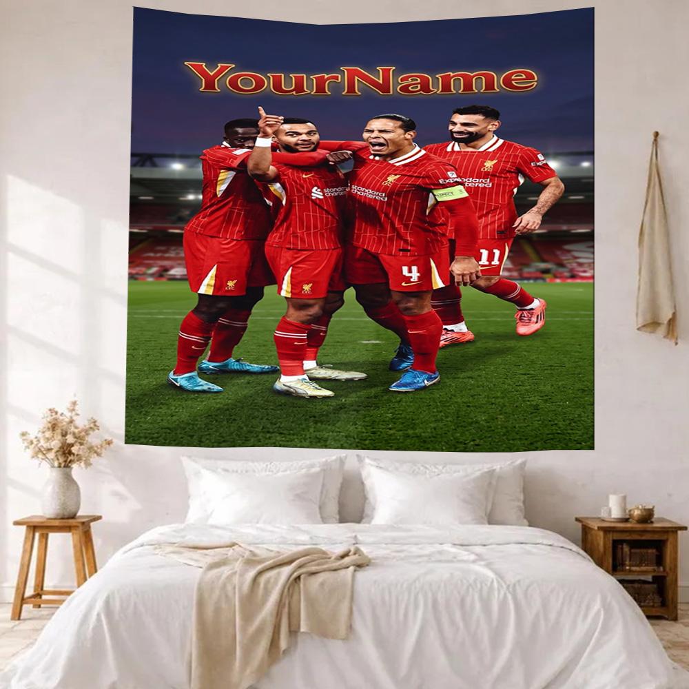 Liverpool Custom Your Name Wall Decor Tapestry Art For Pet Memorial Birthdaywedding Party Backdrop Family Gift