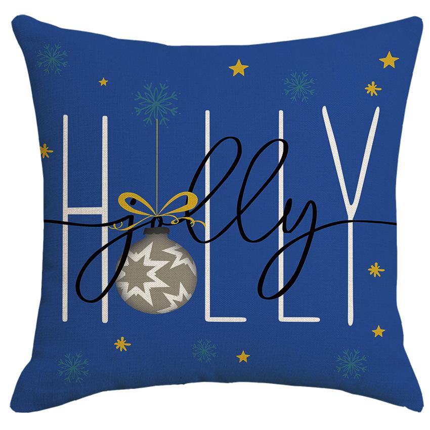 

Snowflake Christmas Pillow Cover Linen Festive Snowman Ornament Living Room Sofa Cushion Cover Pillow Cover Premium 45 * 45Cm (without pillow core)
