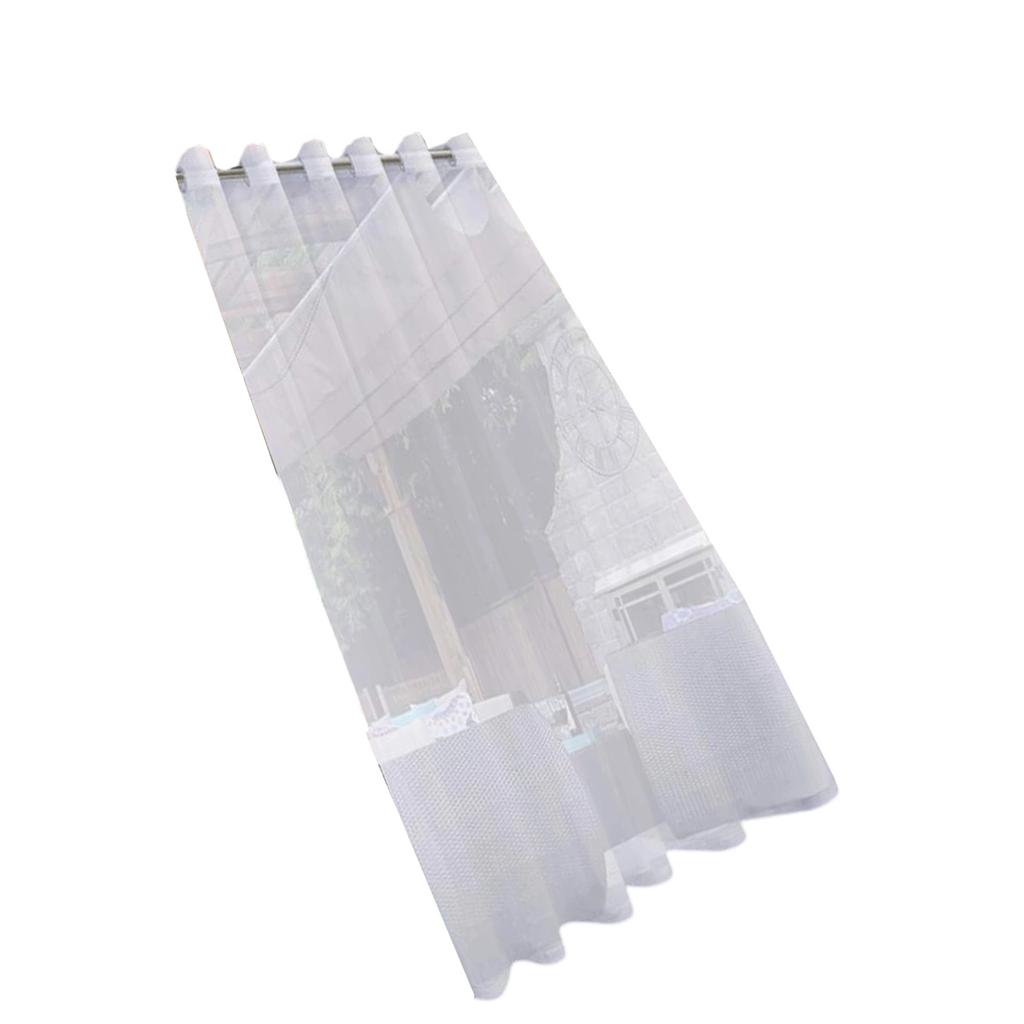 Transparent Weatherproof Outdoor Curtains with Eyelets Waterproof Voile Curtains for Patio Gazebo