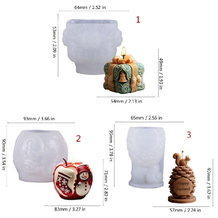 Holiday Crafting Essential 3D Silicone Molds For Candle Soap Chocolate Making Christmas DIY Projects