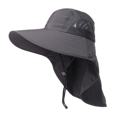 Men's Large Brim Sun Hat with Face and Neck Cover for Outdoor Fishing