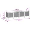 Garden Planter with Wheels Light Gray 160 x 40 x 48 cm PP