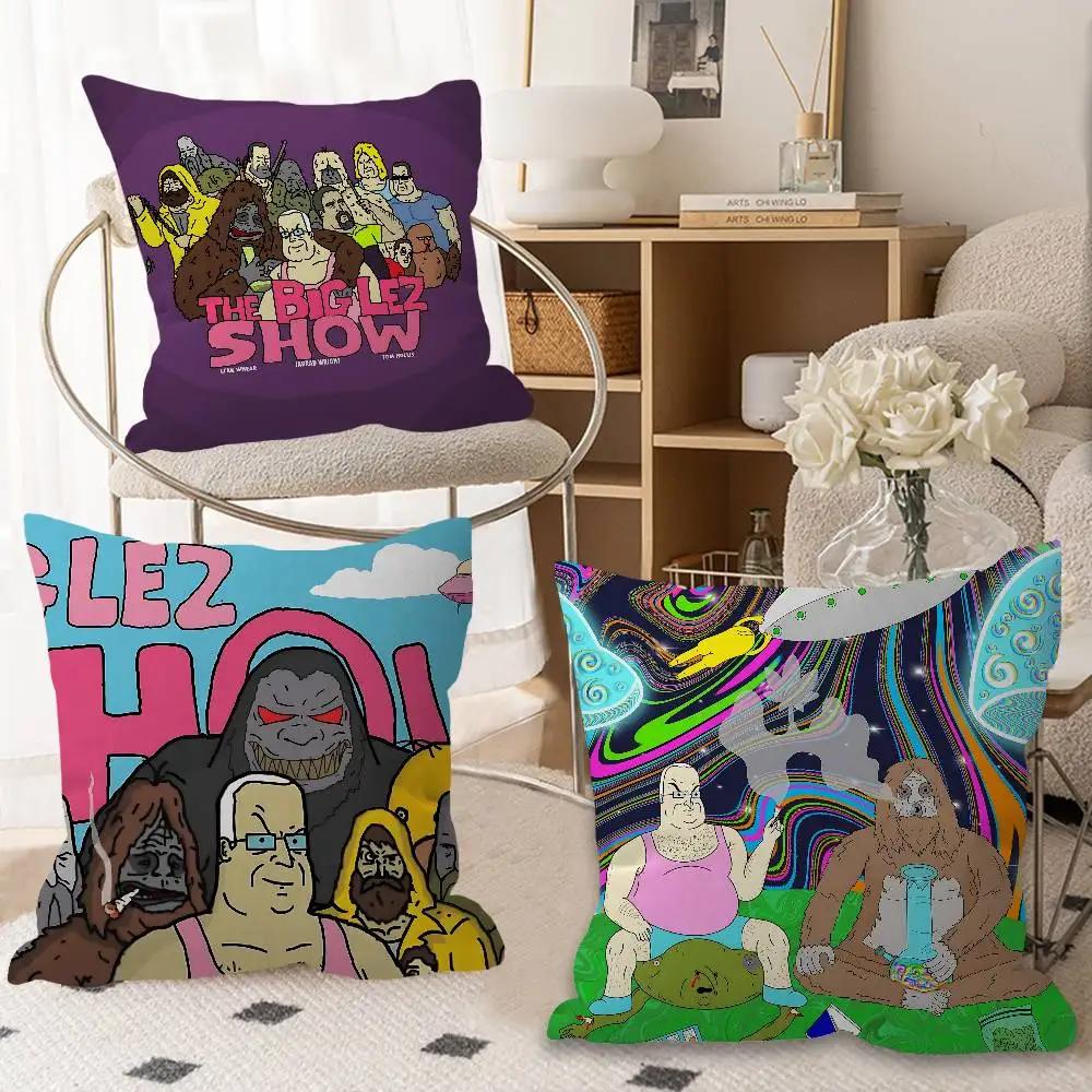 Cartoon The Big Lez Show Pillow Cover Sofa Cushion Cover Home Room Decoration Children Gift