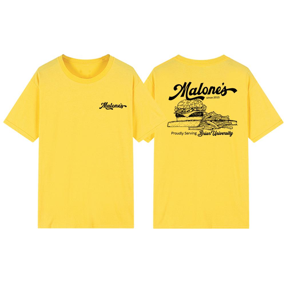 Vintage Malone's Briar University T-Shirt Off Campus Series Shirt Briar Hockey Romance Tee Unisex Short Sleeve Tees Bookish Gift
