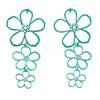 Retro Metal Floral Earrings With Butterfly Bow Design For Women
