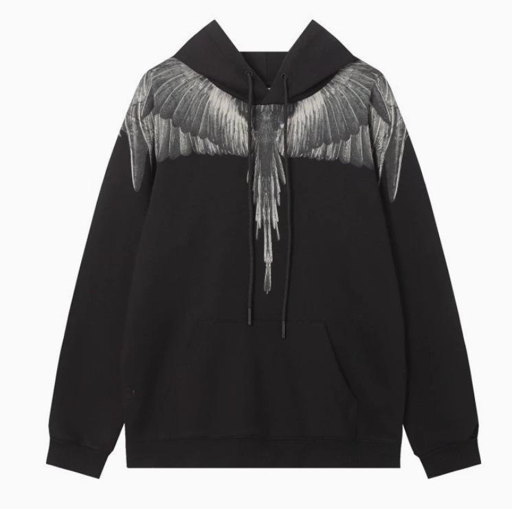 Felpa con cappuccio Marcelo Trendy Feathered Wings: Felpa girocollo unisex con motivo a fulmini e serpenti multicolore Phantom Wings.