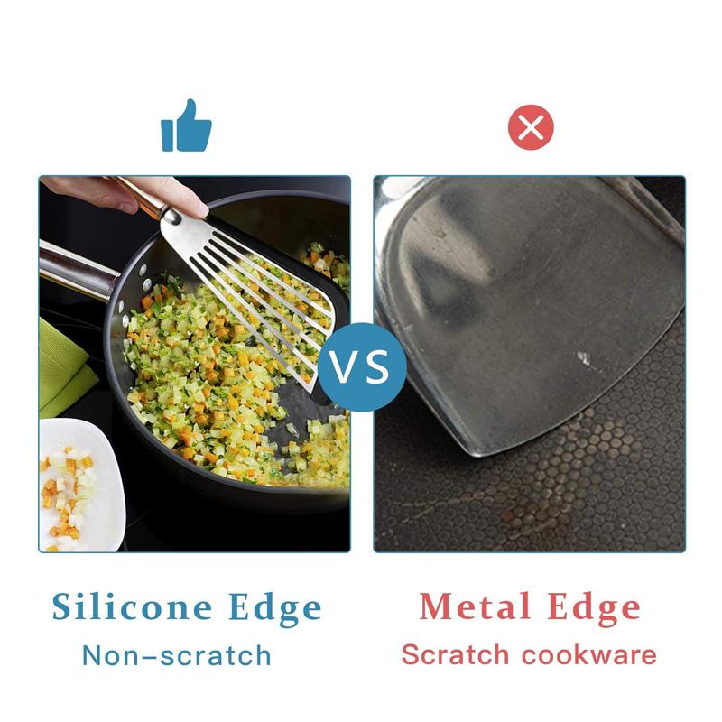 Kuchyňské náčiní odolné vůči vysokým teplotám Netěsnost Lžíce Rybí filé Nerezová špachtle na smažení