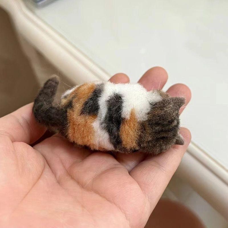 DIY Wool Needle Felting Sheep Felt Poke Cat Bag Creative Animal Gift for Beginners Handmade Simulation Craft Material Bag