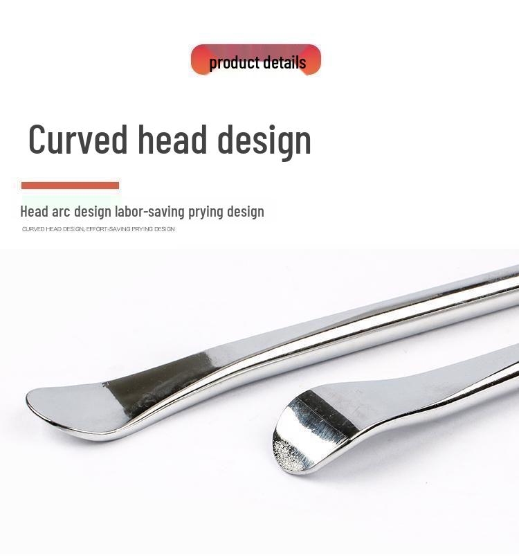 Tire Iron Crowbar: Flat Head Steel Pry Bar for Tubeless Tires & Electric Vehicles