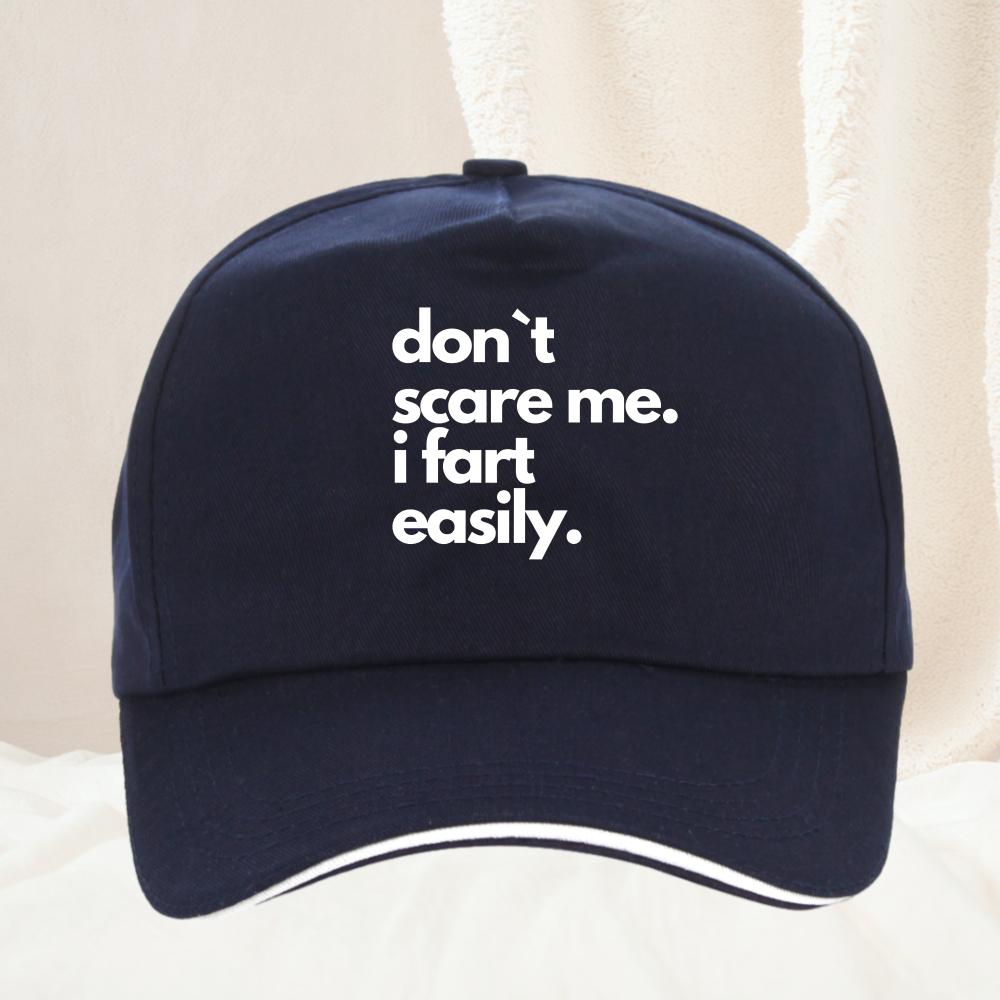 Dont Scare Me I Fart Easily Funny Baseball Cap Cool Summer Trucker Hat for Women Unisex Casual Sunhat