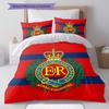 Flag of the Corps of Royal Engineers Camp Pattern Bedding,Quilt Set Quilt Cover Pillowcase Home Gift(1 * Duvet Cover + 2 * Pillowcase, Without Core)