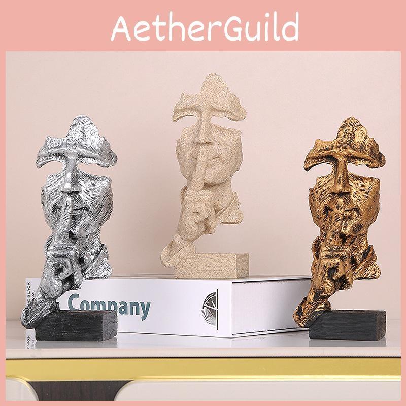 Figurine Mask Abstract Resin Sculpture For Living Room Office Gift Decoration