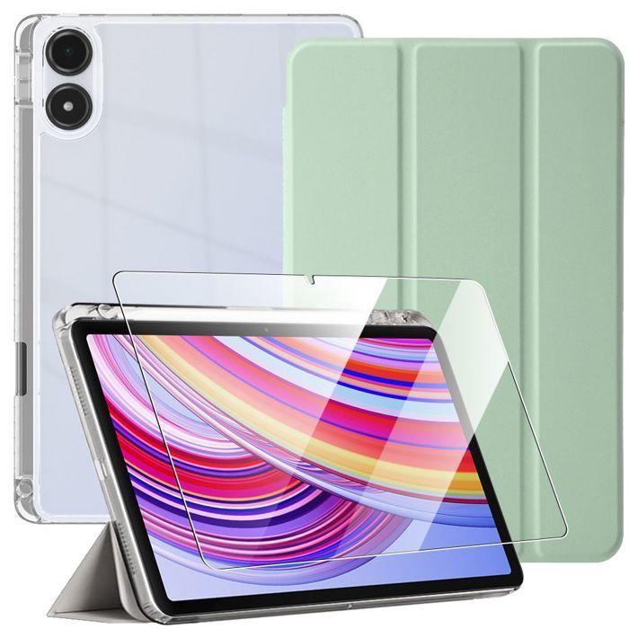 Coque + Verre Trempé - BOOLING - Xiaomi Redmi Pad Pro 12,1" - Protection Verte avec Porte-Stylet
