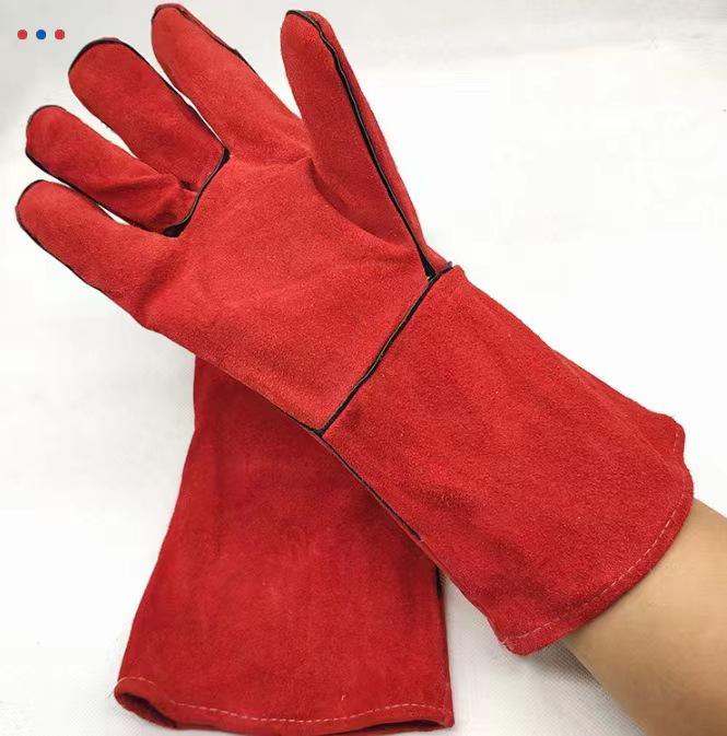 One-Piece Cowhide and Sheepskin Welding Gloves - Long & Short Models