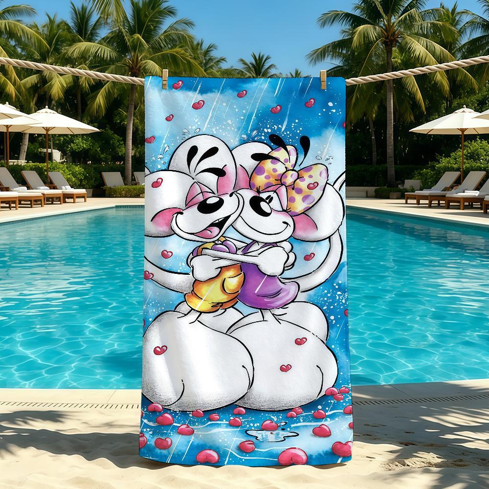Schattige D-Diddl Cartoon Handdoek Voor Buiten Kamperen Strandhanddoek Super Absorberend Sneldrogende Zomerhanddoek