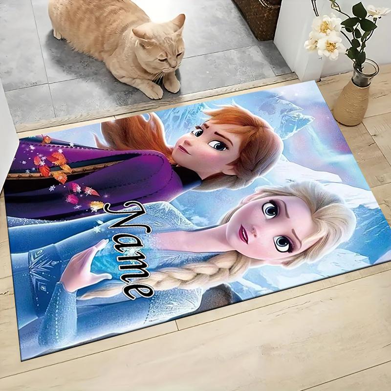 Custom Name Frozen Sisters Embrace Carpet Rug Customizable Soft Washable Anti-Slip Home Living Room Sofa Mats Personalized Rug. 0909282