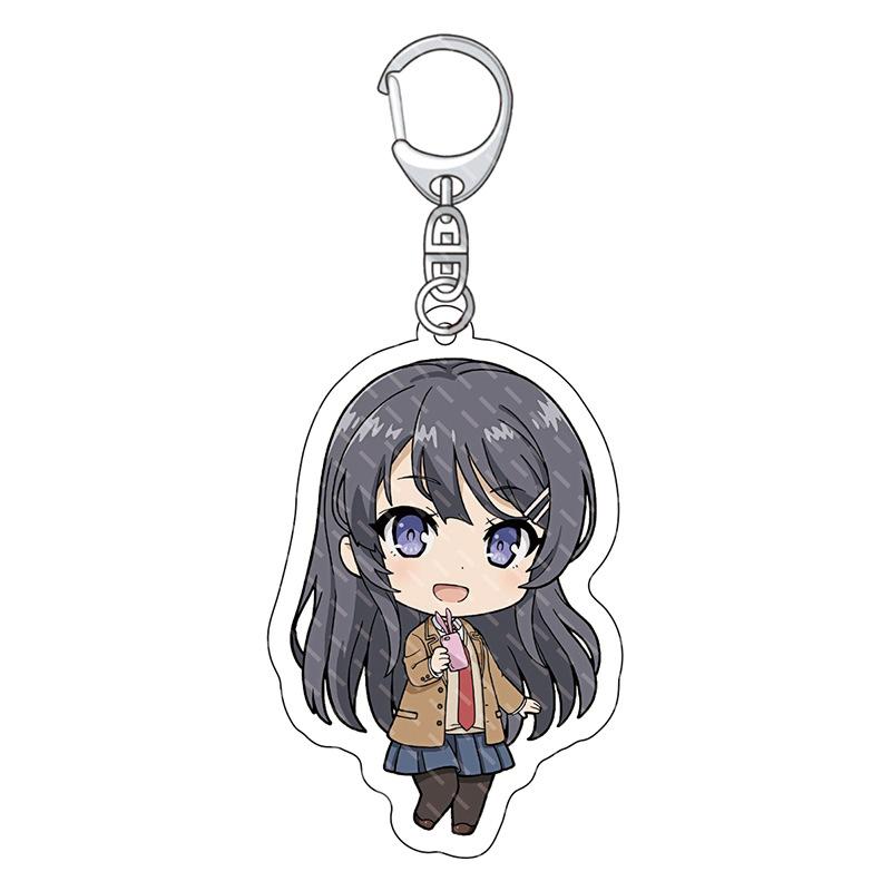 Horké Anime Rascal Does Not Dream of Bunny Girl Senpai Sakurajima Mai Cosplay Akrylové Klíčenky Doplňky Dárky pro Fanoušky