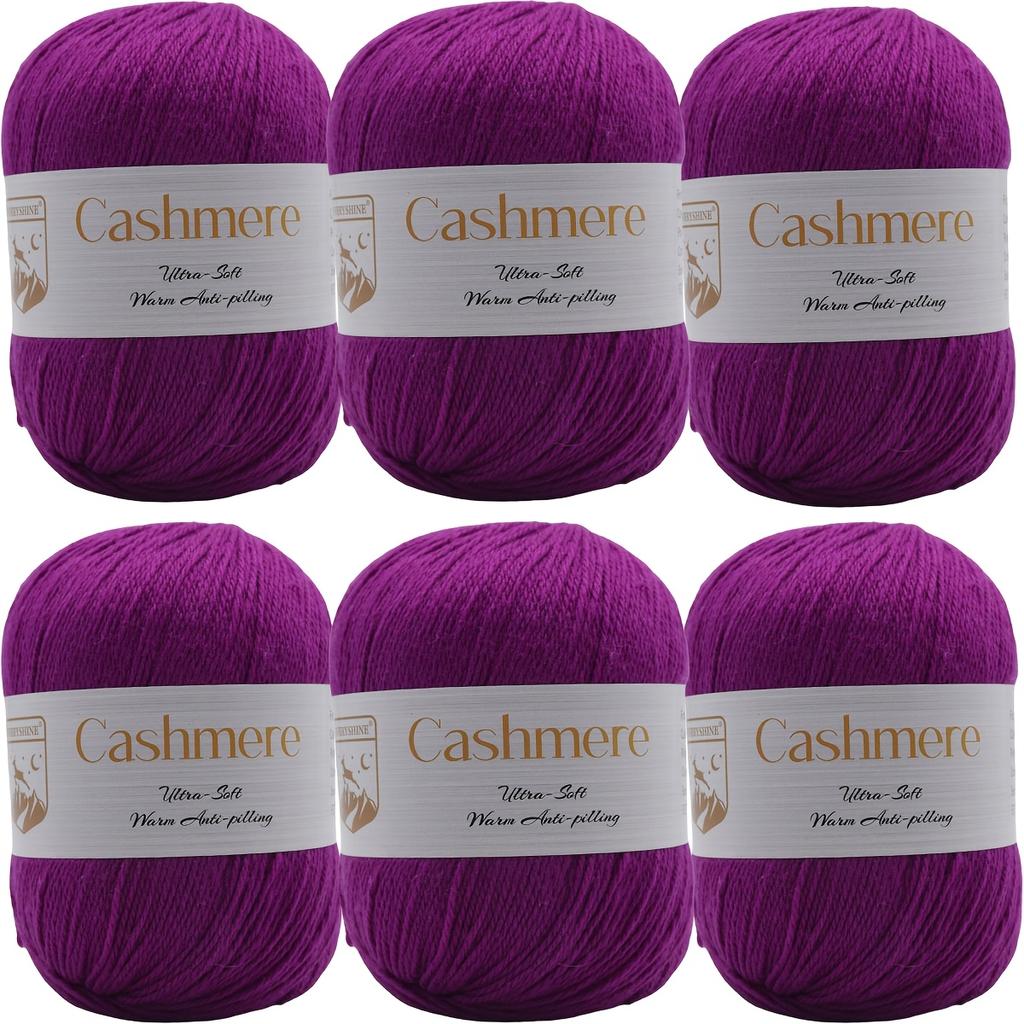 6pcs Cashmere Yarn Set, Ultra-Soft Polyester Blend, 300g/10.58oz Total, for DIY Crochet & Knitting, Warm Hand-Woven Crafts